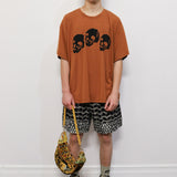 Tr-Skull Loose Tee on Rust