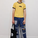 Cat Ringer Tee in Buttercup