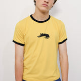 Cat Ringer Tee in Buttercup