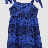 Midnight 'Shadow Canyon' Tie Shoulder Dress