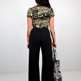 Black High Waisted Wide Leg Pants - Thief and Bandit