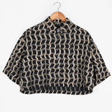 Wavy Plaid Cropped Button Up - Thief and Bandit