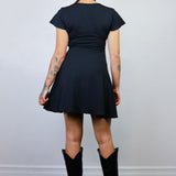 Side Tie Dress in Black