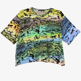 Pastel 'Rainbow Canyon' Cropped Unisex Tee (Size 1)