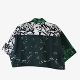 'Emerald Forest' Patchwork Boxy Button-Up (Size 2)