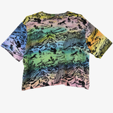 Pastel 'Rainbow Canyon' Cropped Unisex Tee (Size 1)