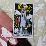 'The Tower' Boxy Long Sleeve Tarot Card Collection (Size 2)