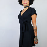 Side Tie Dress in Black