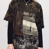 Unisex Curio Camo Loose Tee in Size 1