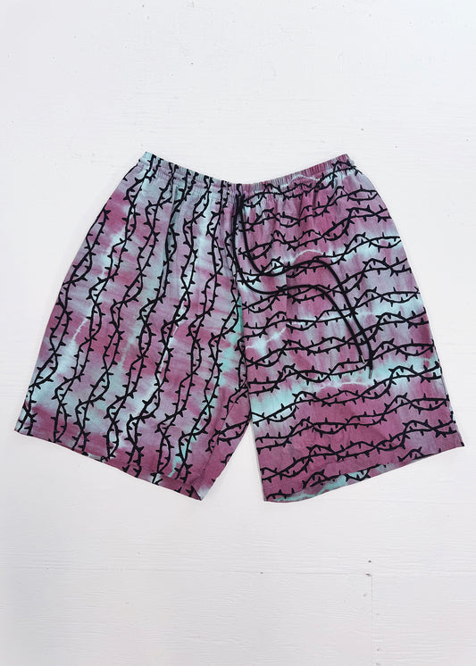 Turquoise Plum Thorn Skater Shorts Size 3 (Fits Women's 1X-2X, Men's XL-1X)