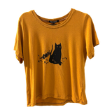 Camel 'Cat in Grass' Amie Tee (Small)