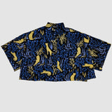 Cattails Alternative Colourway Cropped Crêpe Button Up (Size 3)