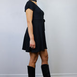 Side Tie Dress in Black