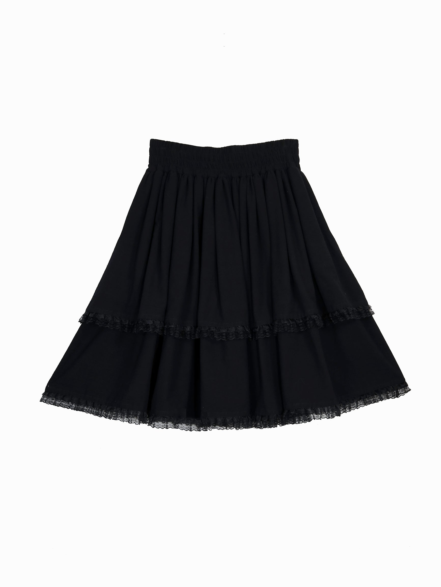 Luisa Tiered Prairie Skirt in Black - Thief and Bandit