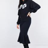 Tri-Skull Corset Hoodie
