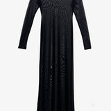 Black Mesh Lana Maxi Dress