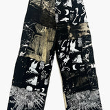 Patchwork Crepe Pants in Size 1 (S-M)