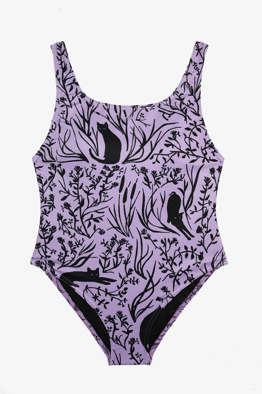 Orchid Cattails One Piece Swimsuit
