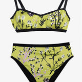 Chartreuse Thistle Bikini Set