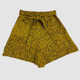 Marigold Cheetah Tie Shorts (24" Waist)