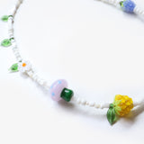 One of a kind glass bead necklace in T&B Ducky