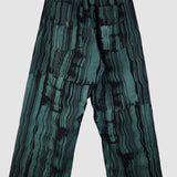 Pine 'Dry Brush' on Black Crêpe Pants