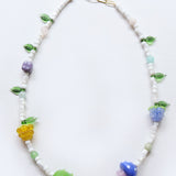 One of a kind glass bead necklace in T&B Ducky