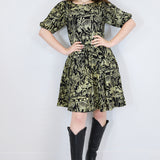 Gold 'Shroomed' Alice Dress