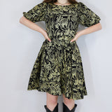 Gold 'Shroomed' Alice Dress