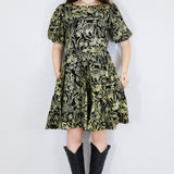 Gold 'Shroomed' Alice Dress