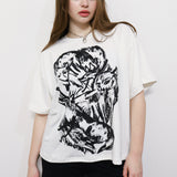 Fox Den Unisex Loose Tee in Ivory