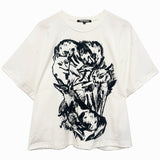 Fox Den Unisex Loose Tee in Ivory
