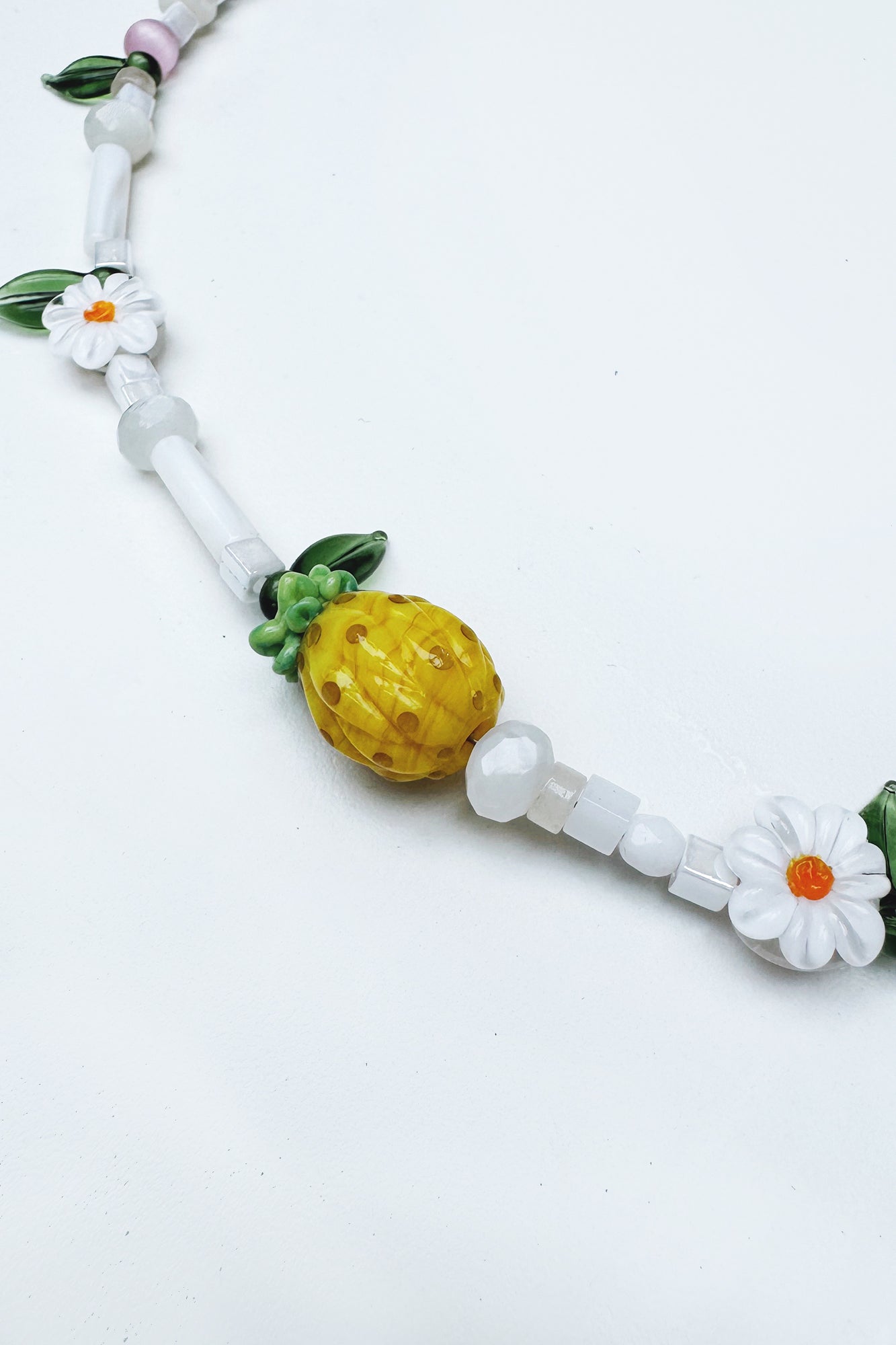 One of a kind glass bead necklace in T&B Garden