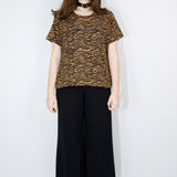 Black on Caramel Tigerstripe Amie Tee