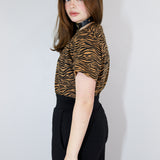 Black on Caramel Tigerstripe Amie Tee