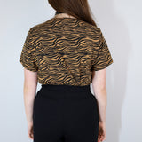 Black on Caramel Tigerstripe Amie Tee