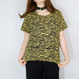 Black on Buttercup Tigerstripe Amie Tee