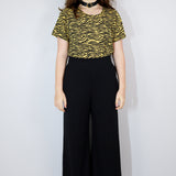 Black on Buttercup Tigerstripe Amie Tee