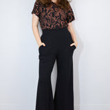 Black High Waisted Wide Leg Pants