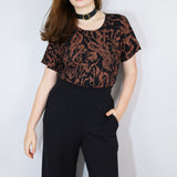 Mulberry on Black Serpentine Amie Tee