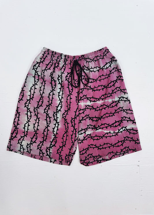 Electric Pink Thorn Skater Shorts Size 2 (Fits Women's L-XL, Men's M-L)