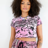 Strawberry Shadow Canyon Cropped Tees (Sizes S, 2X)