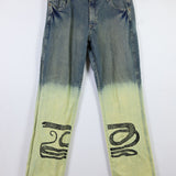 Vintage Wrangler 'Serpent' Customized Denim 36W/36L, 42" Hip