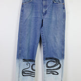 Vintage Wrangler 'Serpent' Customized Denim 35W/34L, 40" Hip