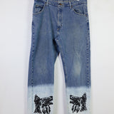 Vintage Wrangler 'Rabid Dog' Customized Denim 36Wx32L, 40" Hip
