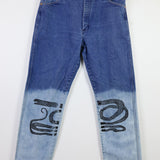 Vintage Wrangler 'Serpent' Customized Denim 38Wx30L, 42" Hip