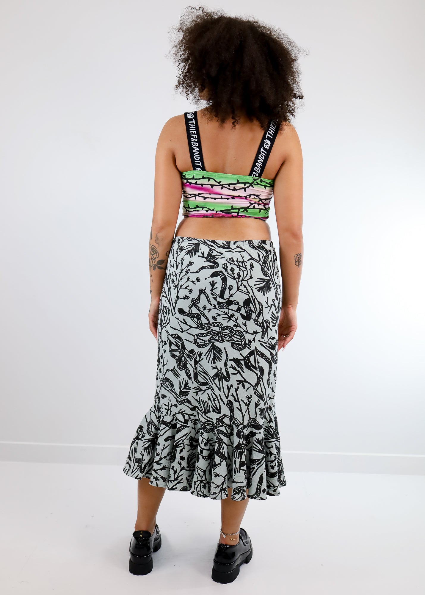 Thorn Graffiti Tube Top (Size Small)