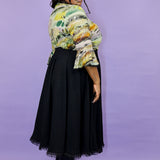 Black Lace Trimmed Margot Skirt