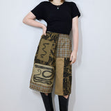 'Desert Plaid' Patchwork Skater Shorts