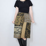 'Desert Plaid' Patchwork Skater Shorts